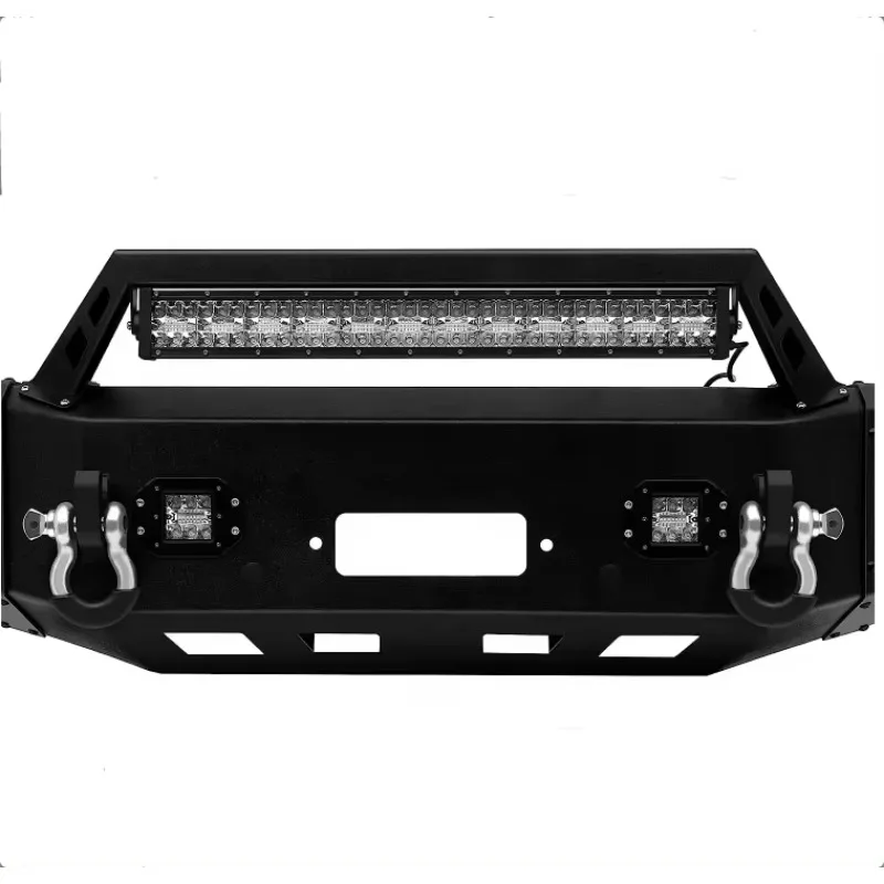 Off-road Parts Front Bumper with LED Aftermarket Steel Black Winch Bumper Guard for GMC Sierra 2500/3500 2015-2019