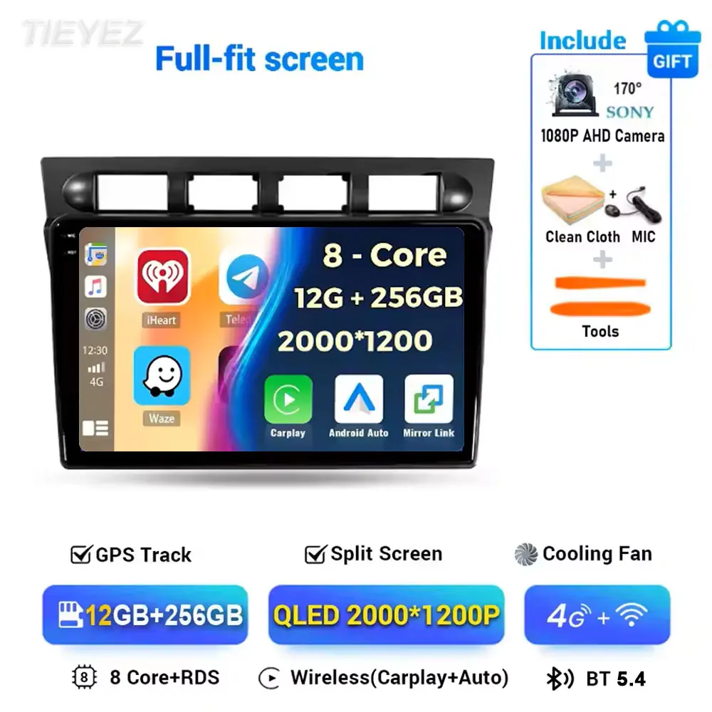 Android 15 Carplay Auto Multimedia Voor Kia Morning Picanto 2004-2007 2 K Radio Stereo WIFI GPS Navigatie WIFI 4G BT DSP DVD