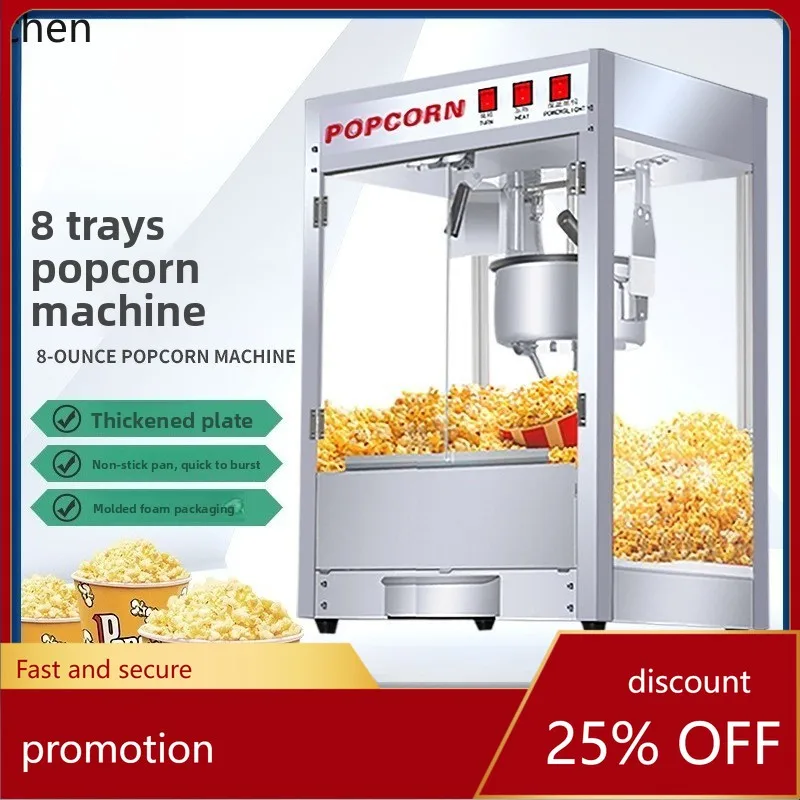 

HXL Popcorn Machine Stainless Steel Fully Automatic Street Vendor Mobile Popcorn Machine