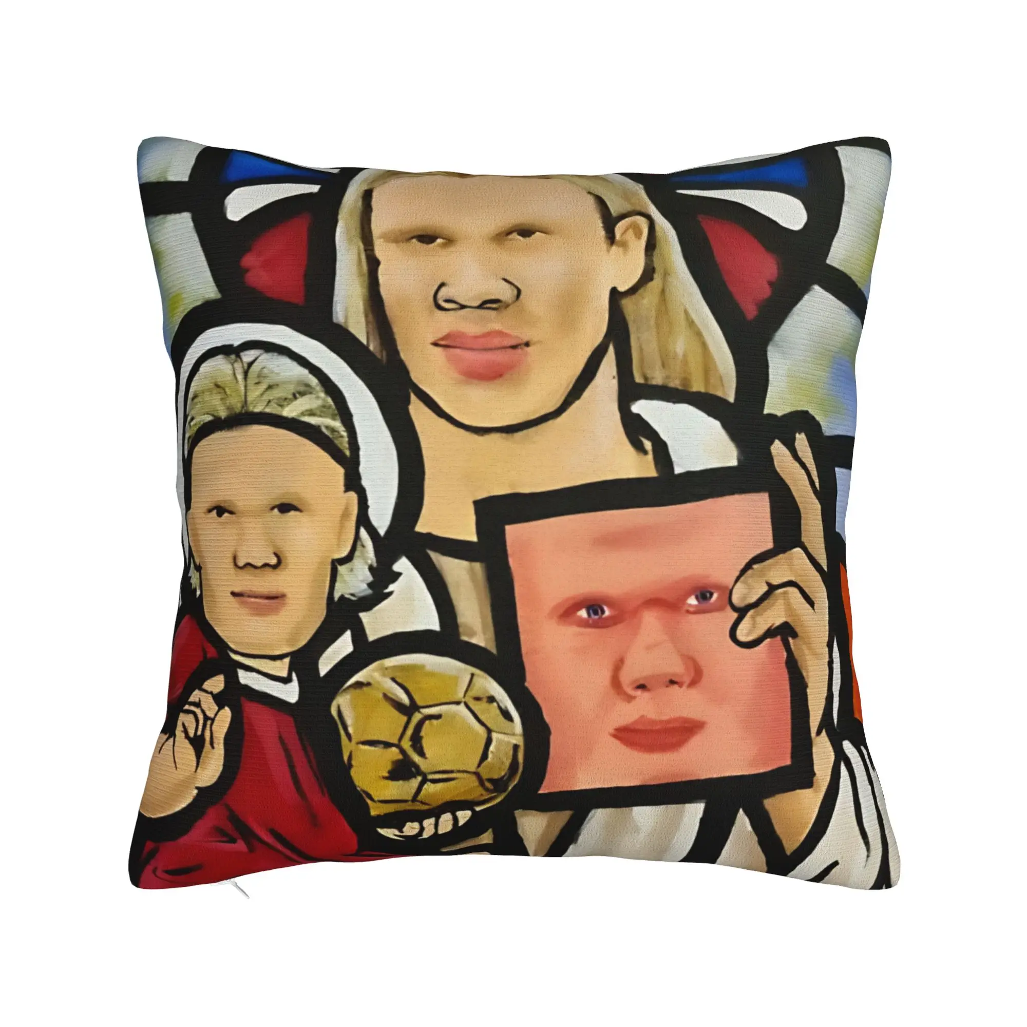 Haaland Football Number 9 FanArt Pillow Cover  Comfy Cushion Cover Novelty Pillow Case For Sofa Bedroom Home Decor