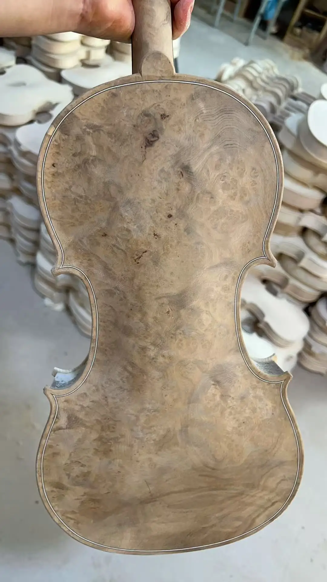 4/4 Unvarnished Exquisite Classic Bird's-Eye Maple Violin + Violin Case + Bow In Stock