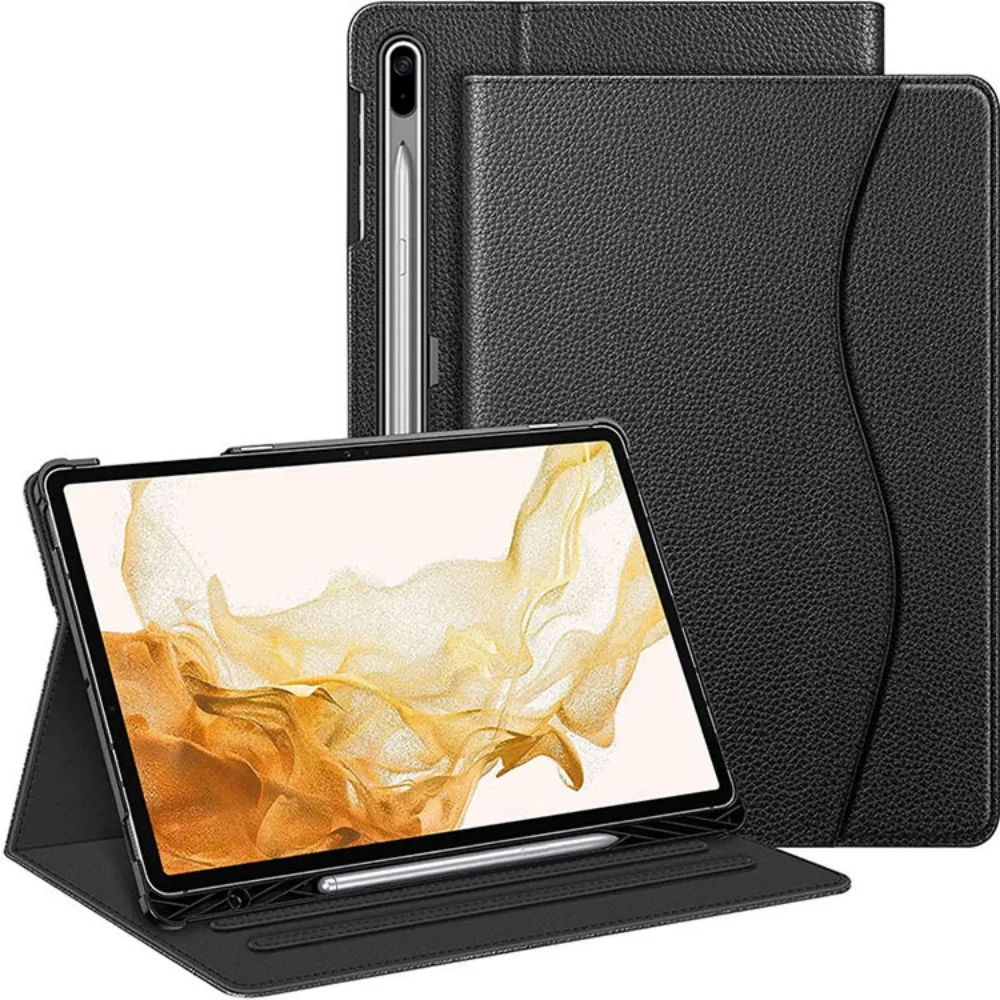 

Business Case for Samsung Galaxy Tab S9 S8 Ultra 14.6 Inch Case Multi-Viewing Angles Stand PU Leather Folio Protective Cover