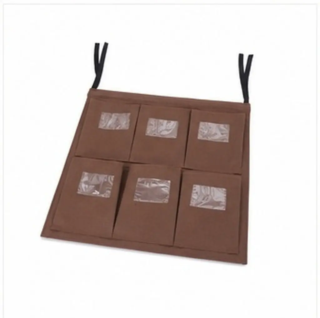 Hotel Room Housekeeping Cart Storage Bag Transparent Label Pocket for Cleaning Cloths Supplies Neat Workspace Organizer Cleaning