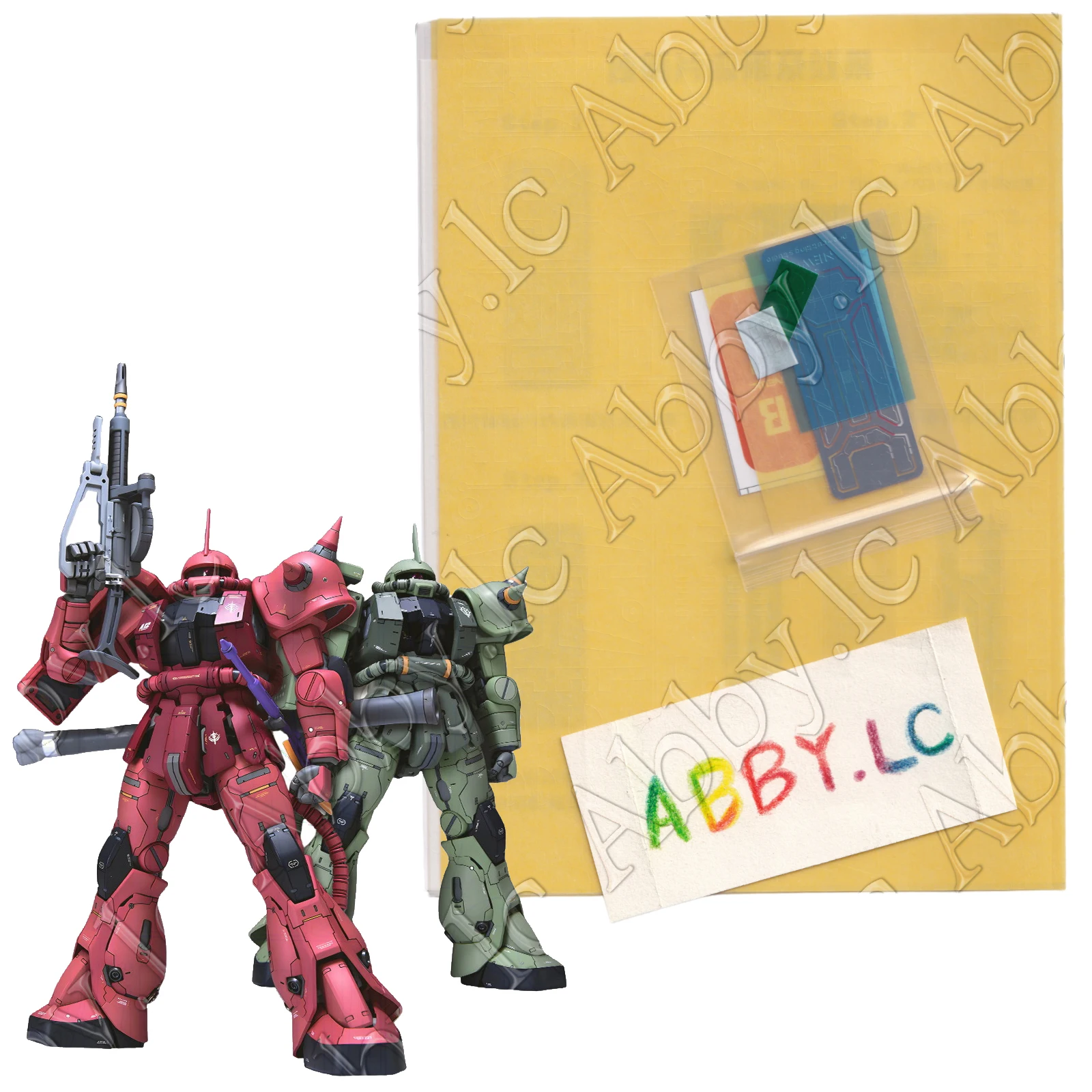 Pre-Cut Masking Tapes Etched Sheet Foil Sticker Set for Yu Jiao Land YJL MG 1/100 Zaku II ver. 2.0 Resin Dress Up Conversion Kit