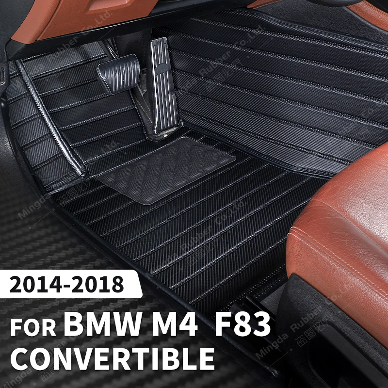 

Custom Carbon Fibre style Floor Mats For BMW M4 Convertible F83 2014-2018 15 16 17 Foot Carpet Cover Auto Interior Accessories i