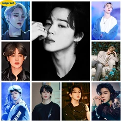 J-Jimin 5D Diamond Painting Hot Kpop Singer Picture Diamond Embroidery Art Cross Stitch Fan Collection Room Decor Handmade Gift