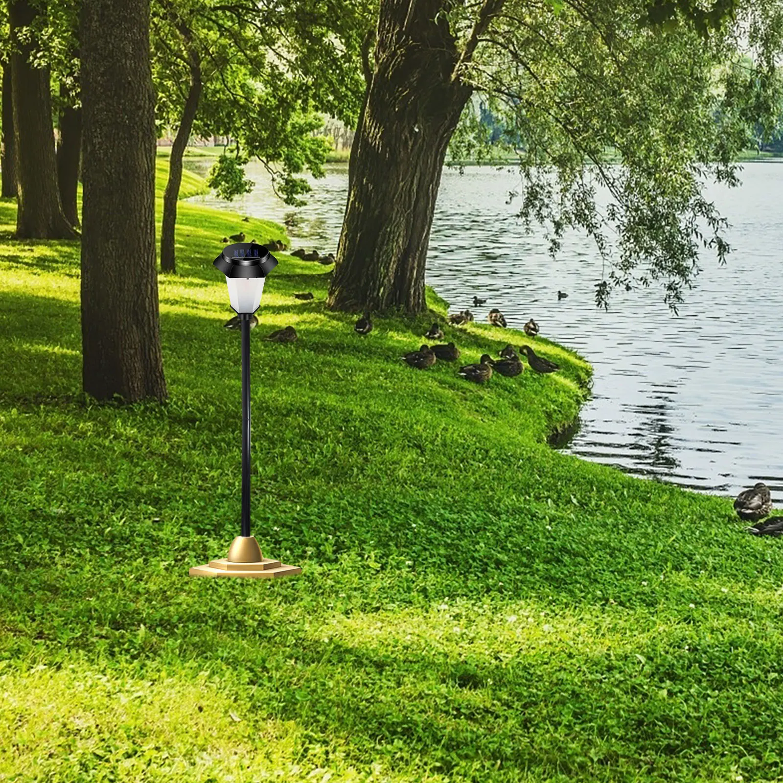 

4Sets Durable ABS Solar Light Stakes Easy to Install Weatherproof Ground Spikes for Garden Lawn Yard Lighting Yard Spike Rod