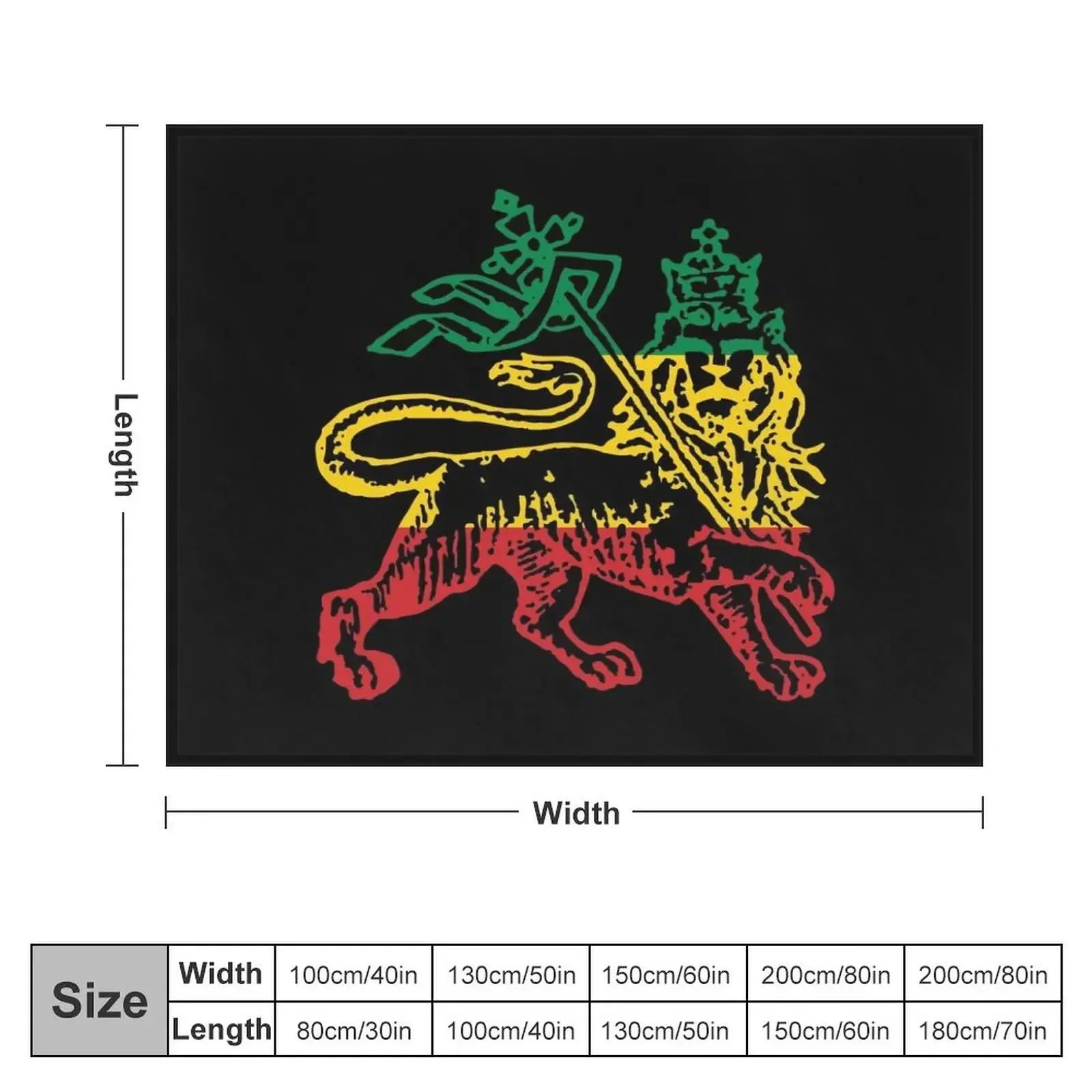 Lion of Judah Flag Ethiopia King Selassie Rasta Throw Blanket manga Personalized Gift Luxury Brand cosplay anime Blankets