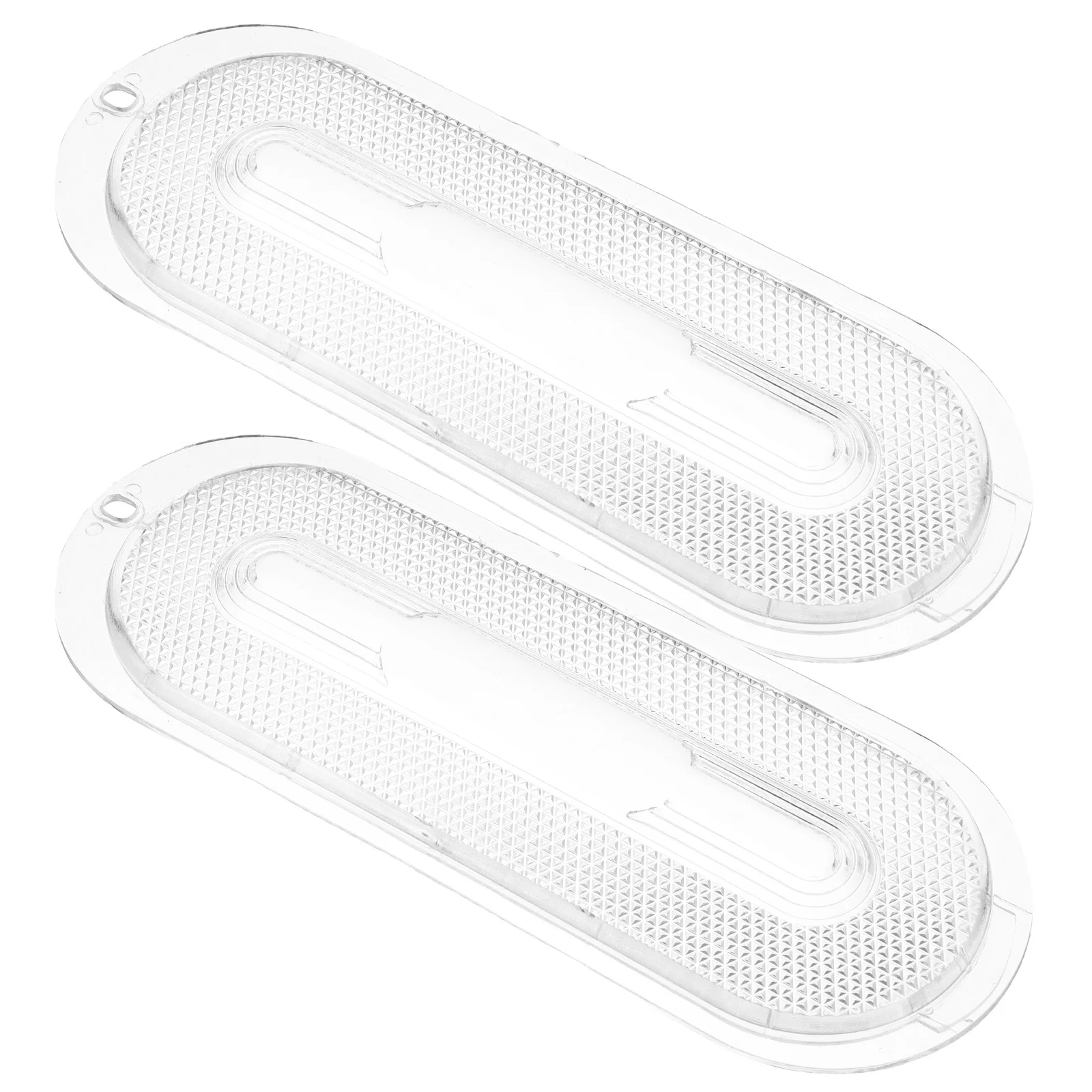 

2pcs Range Hood Lamp Covers Oil Extractor Accessories Oval Lighting Lamp Piece Durable Replacement Parts For Kitchen Vent Hood