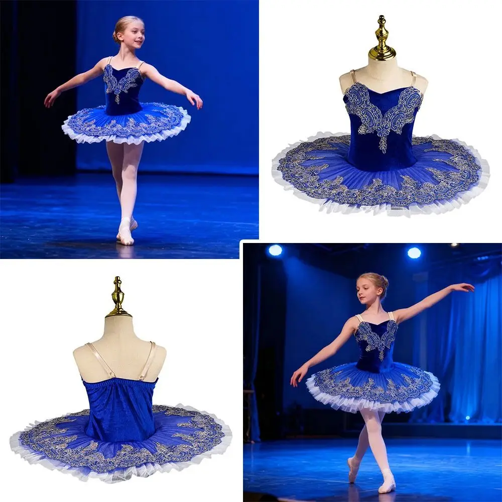 ชุดบัลเลต์เด็กประดับเลื่อมแฟชั่น ชุดแสดงพองฟูวิบวับ ชุดงานเลี้ยงมืออาชีพ ชุดเต้นรำ