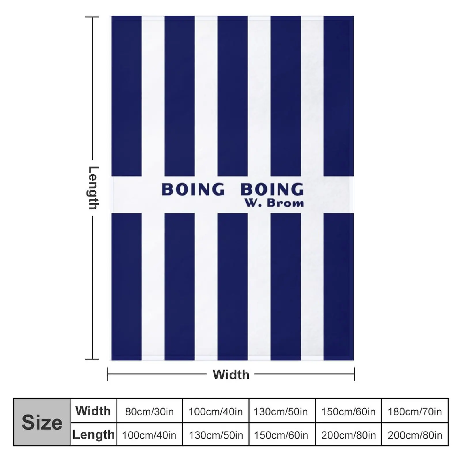 Boing Boing - W.Brom Throw Blanket Luxury Designer Decorative Sofas Blankets