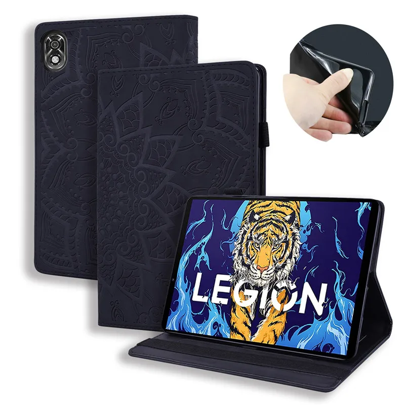 Case for Lenovo Legion Y700 Cover 3D Flower Emboss Stand Shell for Lenovo Legion Y700 TB-9707F 2022 8.8 Inch Tablet Case Funda