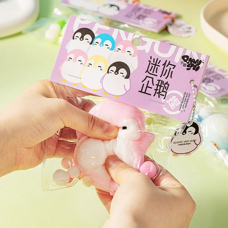 6 ألوان لطيف البطريق طابا اسفنجي اللعب Kawaii الإجهاد الإغاثة الضغط الحسية تململ لعبة للأطفال هدايا حفلة عيد ميلاد