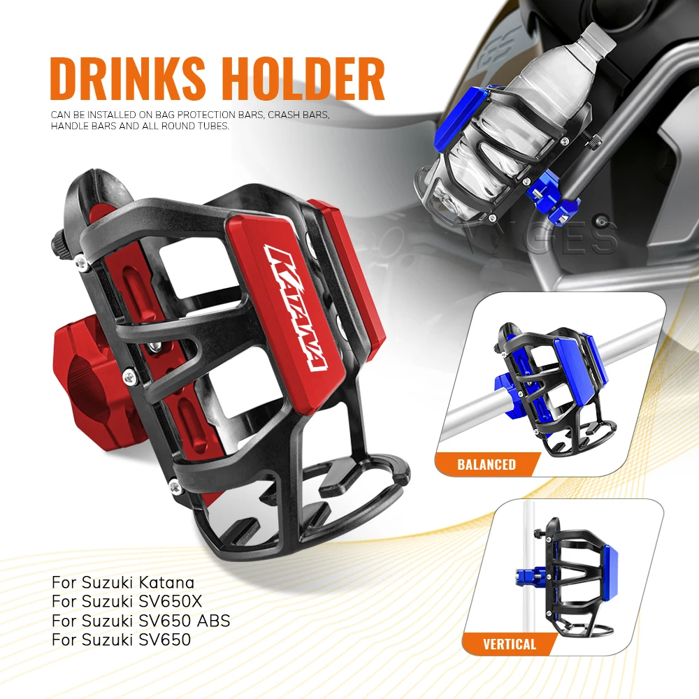 Motorcycle Beverage Water Bottle Cage For Suzuki SV650 SV 650 SV650X Katana Drinks Holder Water Cup Holder