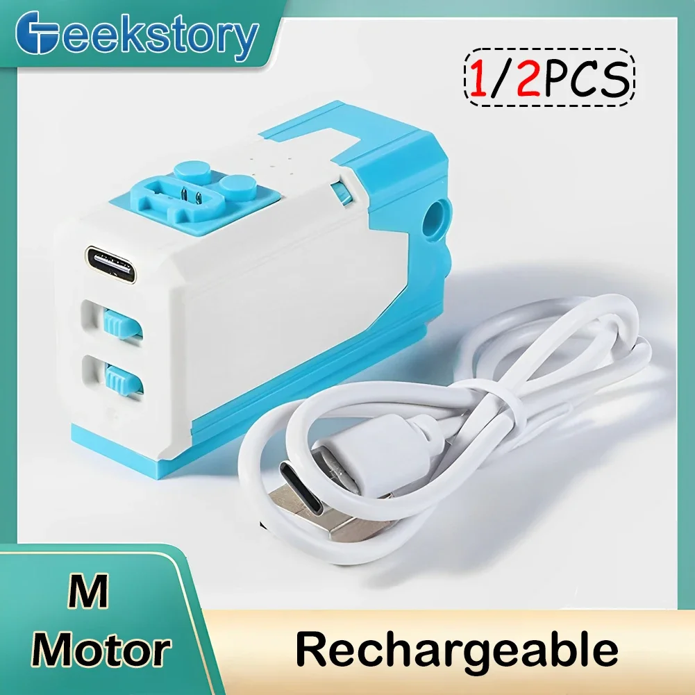 MOC Power Functions Upgrade Rechargeable M/L Motor 8883 Building Blocks For Le*go 9686 Train Technical Modified Parts Power Toys