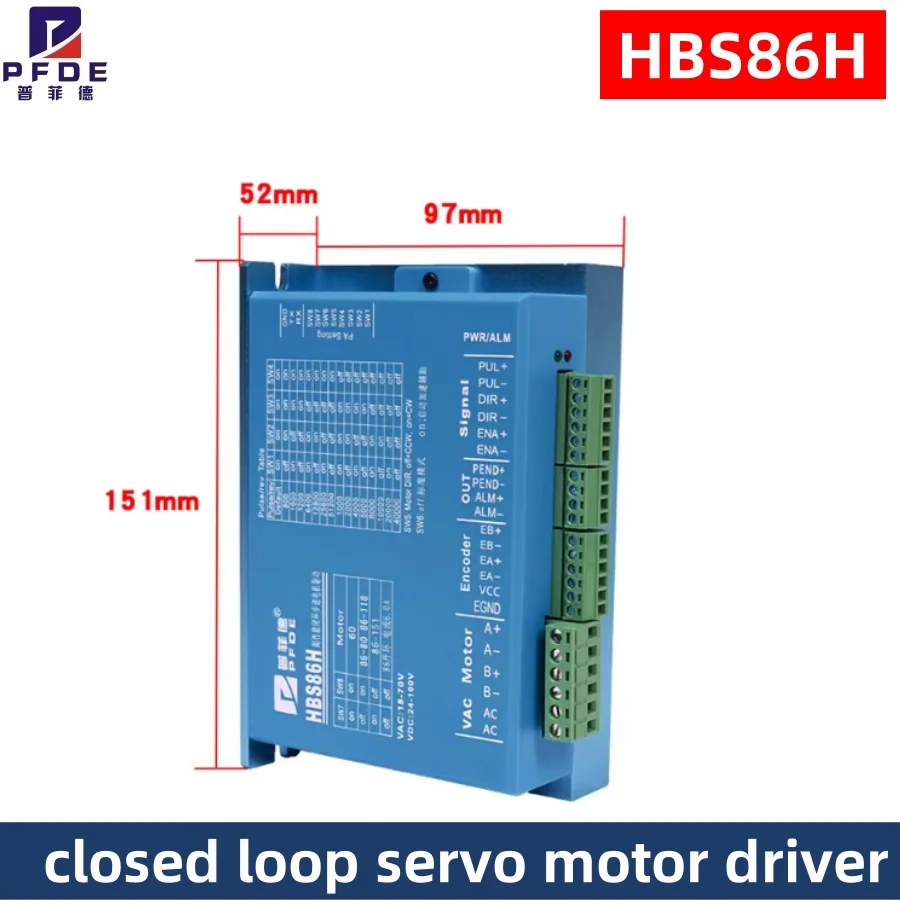 NEW HBS86H Closed Loop Servo Motor Driver Hybrid Step Servo Drive with RS232 Port Nema 34 Step Motor Driver