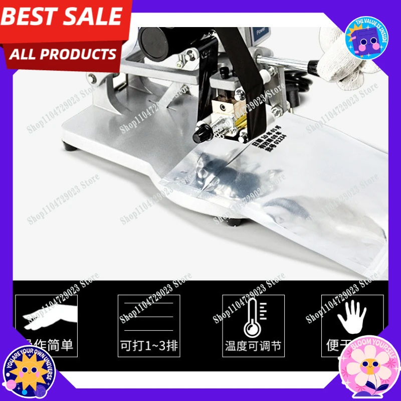 DY-8 manual direct heat labeling date steel printing machine color ribbon coding machine