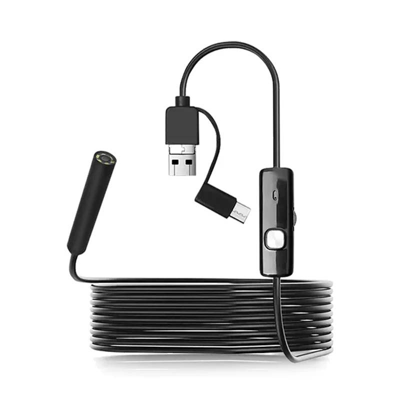 Pipe Endoscope 480P/1080P/1200P 5.5mm/8mm Camera Suitable For Android Apple Mobile Phone Computer Inspection Pipe Car Endoscope