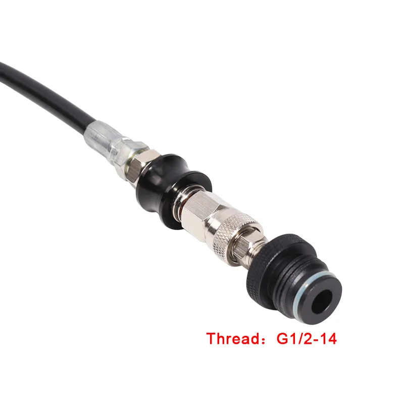 Paintball Remote Coil Hose Line with Quick Disconnect Slide Adapter Air Cylinder Connection for Air Compressed CO2 Tanks Marker
