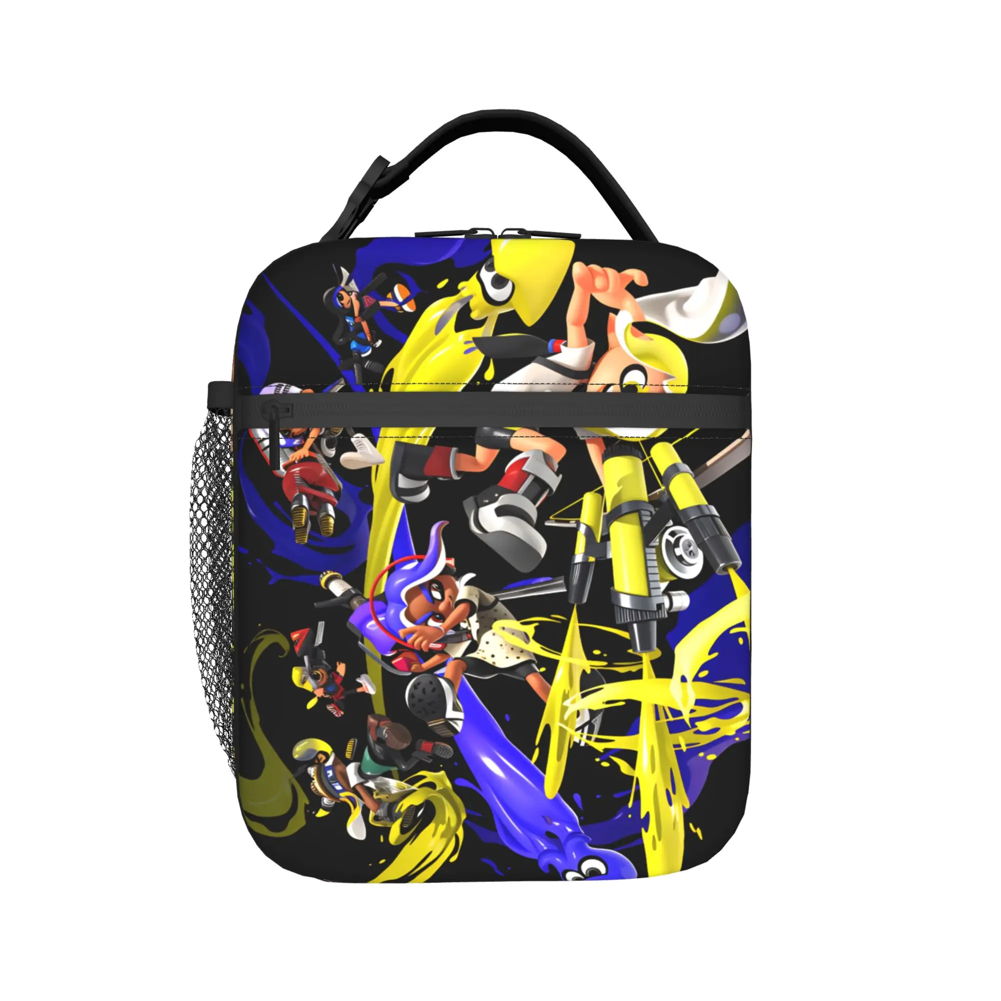 Splatoons Shoot Lunch Bag  Aesthetic Lunch Box For Girls Picnic Portable Insulated Cooler Bag Oxford Thermal Tote Handbags