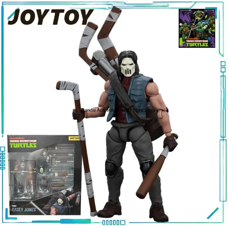 JOYTOY Original, Serie X de las Tortugas Ninja, Figura Individual de Casey Jones, Escala 1/18, Modelo Articulado, Producto Terminado, Coleccionable