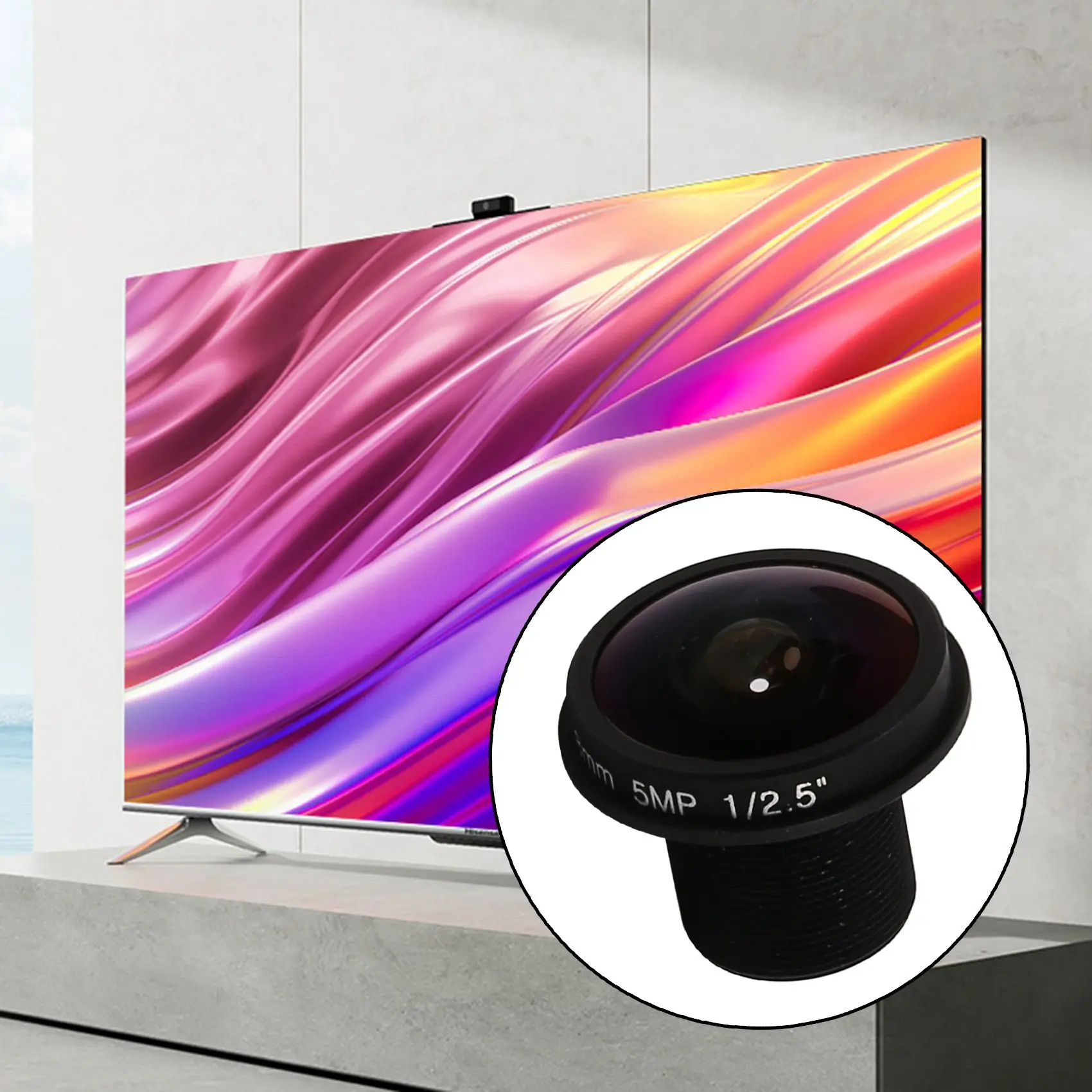 HD Fisheye เลนส์กล้องวงจรปิด 5MP 1.8 มม.M12x0.5 mount 1/2.5 F2.0 180 องศาสําหรับการเฝ้าระวังวิดีโอกล้องเลนส์กล้องวงจรปิด