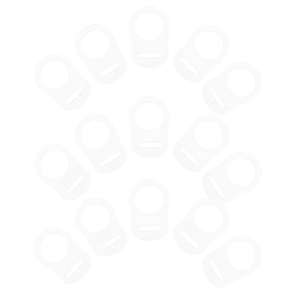 

20pcs Silicone Adapter Rings Baby Soother Transparent Pacifier Holder Rings Clear Replacement Clips Durable Soft Comfortable