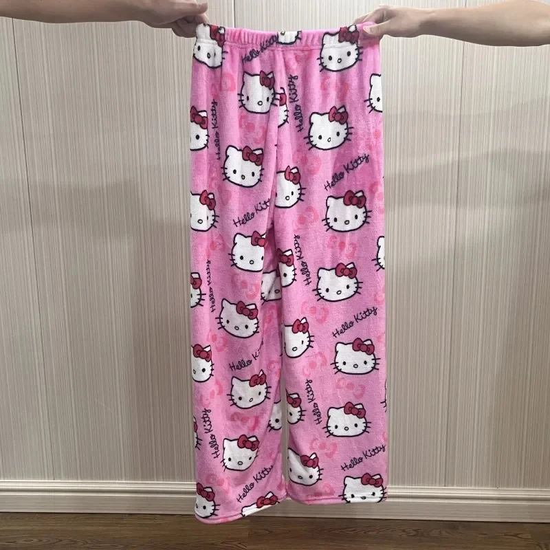 Y2K Hello Kitty pyjama anime damespyjama Cartoon Fashion Home Nachtkleding Broek Leisure Home Kleding Winterbroek