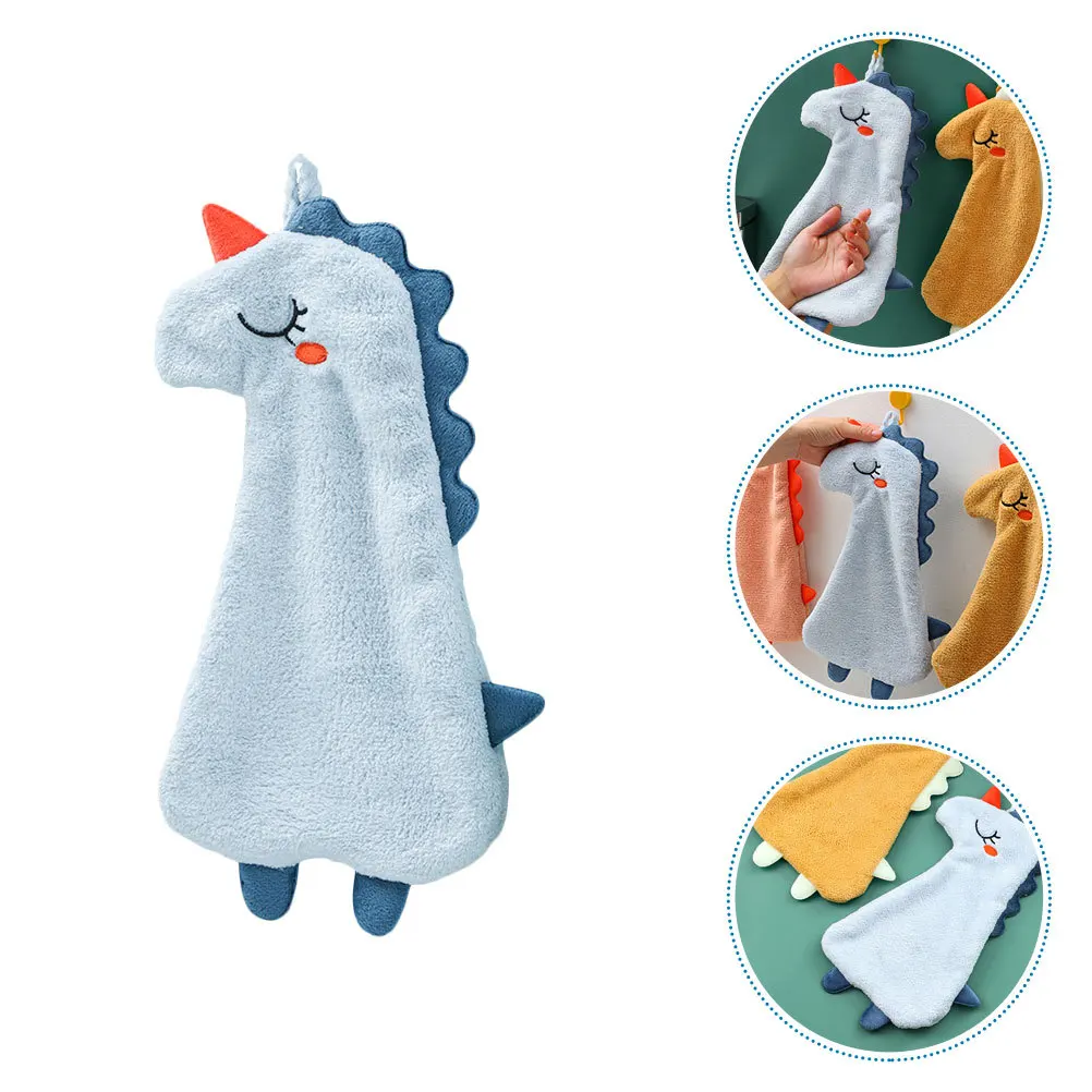 

1pcs Coral Fleece Hand Multi-Function Absorbent For Kitchen Bathroom Household Decoration Cartoon Hanging Towel