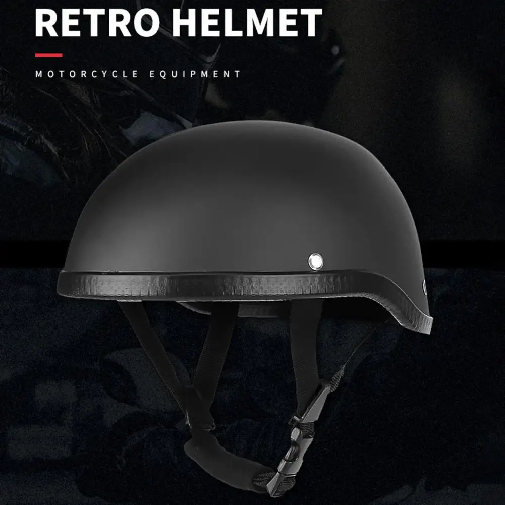 Important Half Helmet Matte/Bright Black Breathable Comfortable Lining Motorcycle Half Helmet  Safe Helmet Firm