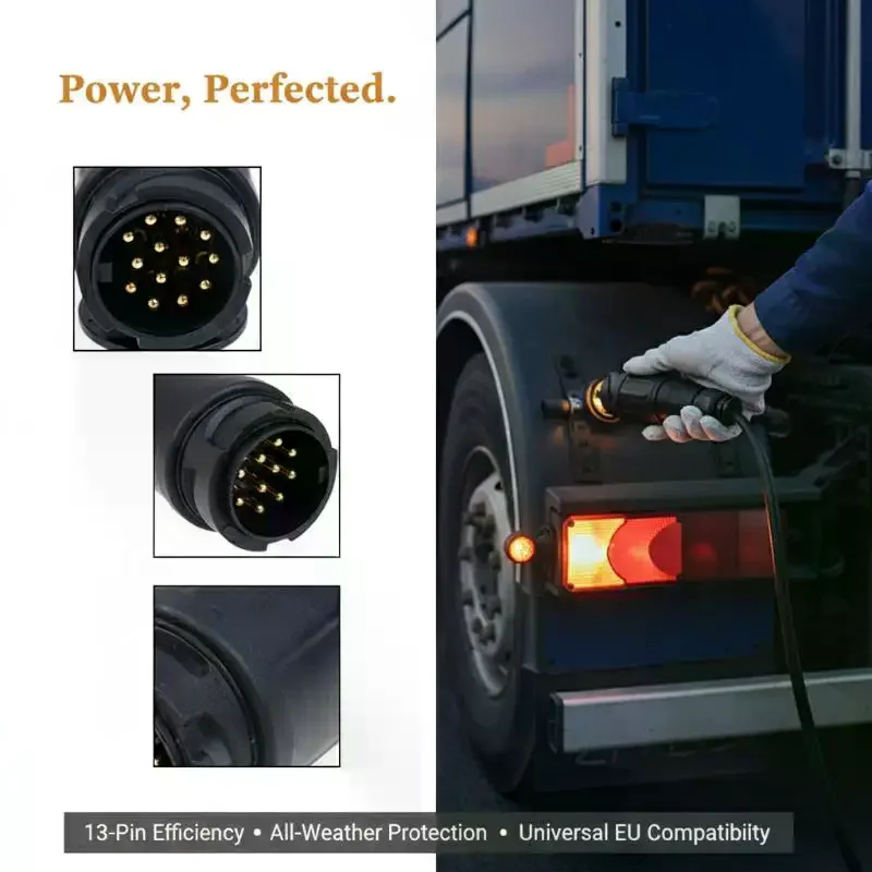 High Quality 13 Pin Trailer Plug 12V Waterproof Electrical Connector for Universal Caravan Towing