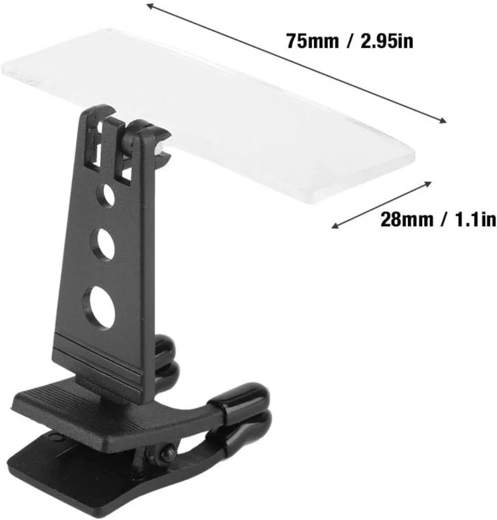 Clip-on Magnifier, 1.5x 2.5x 3.5x Magnifying Plastic Spectacle Type Magnifier Handheld Reading for Children and the Elderly