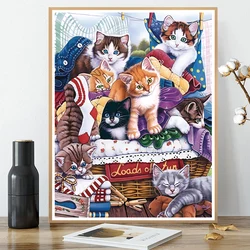 Gatti kit punto croce ricamo fatto a mano fai da te 11CT 9CT decorazione della casa pittura artigianato confezione Set figa immagine simpatici animali