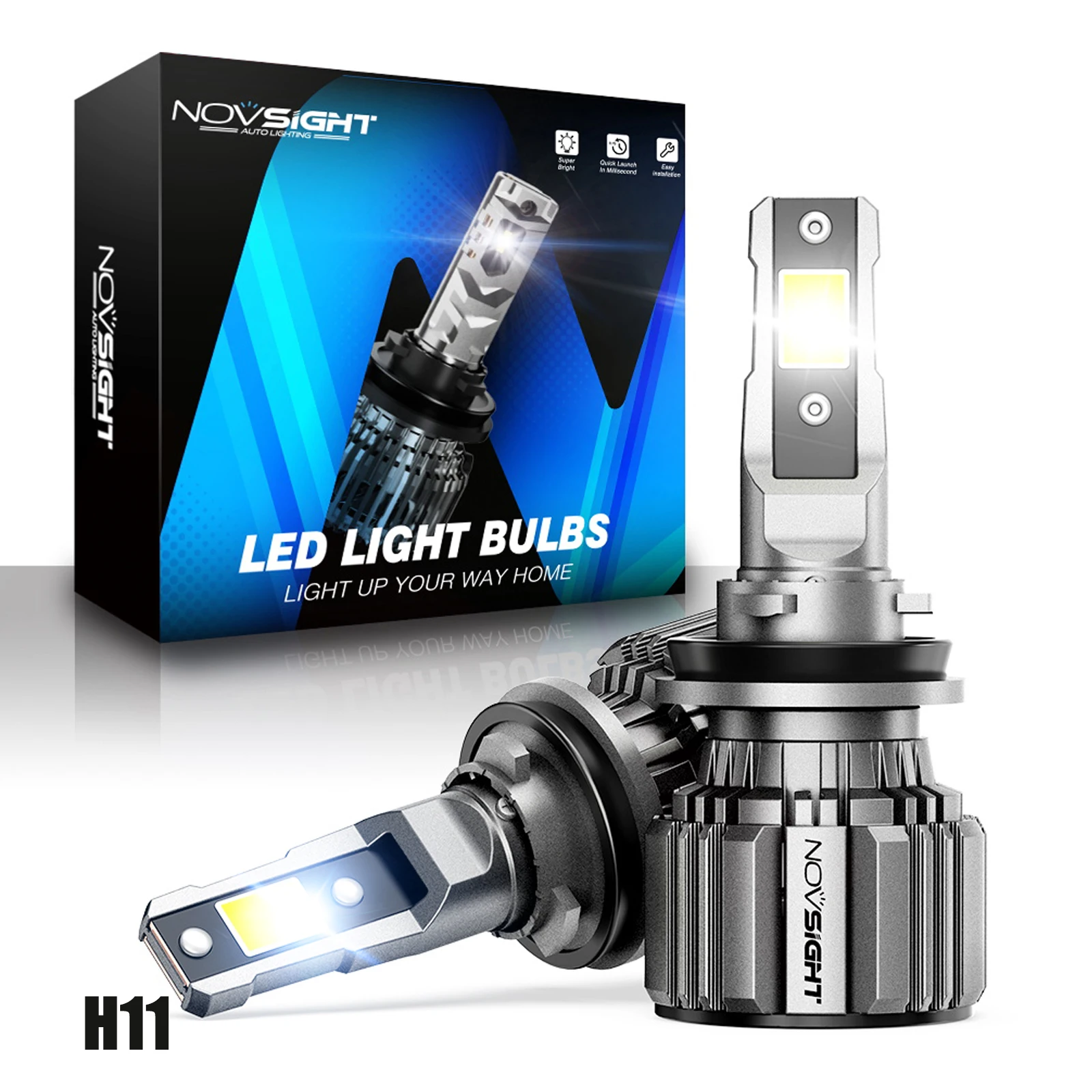 2X الموافقة H11 H8 H9 H11 لمبة 15000LM لا الهالوجين المنطقة العمياء #1