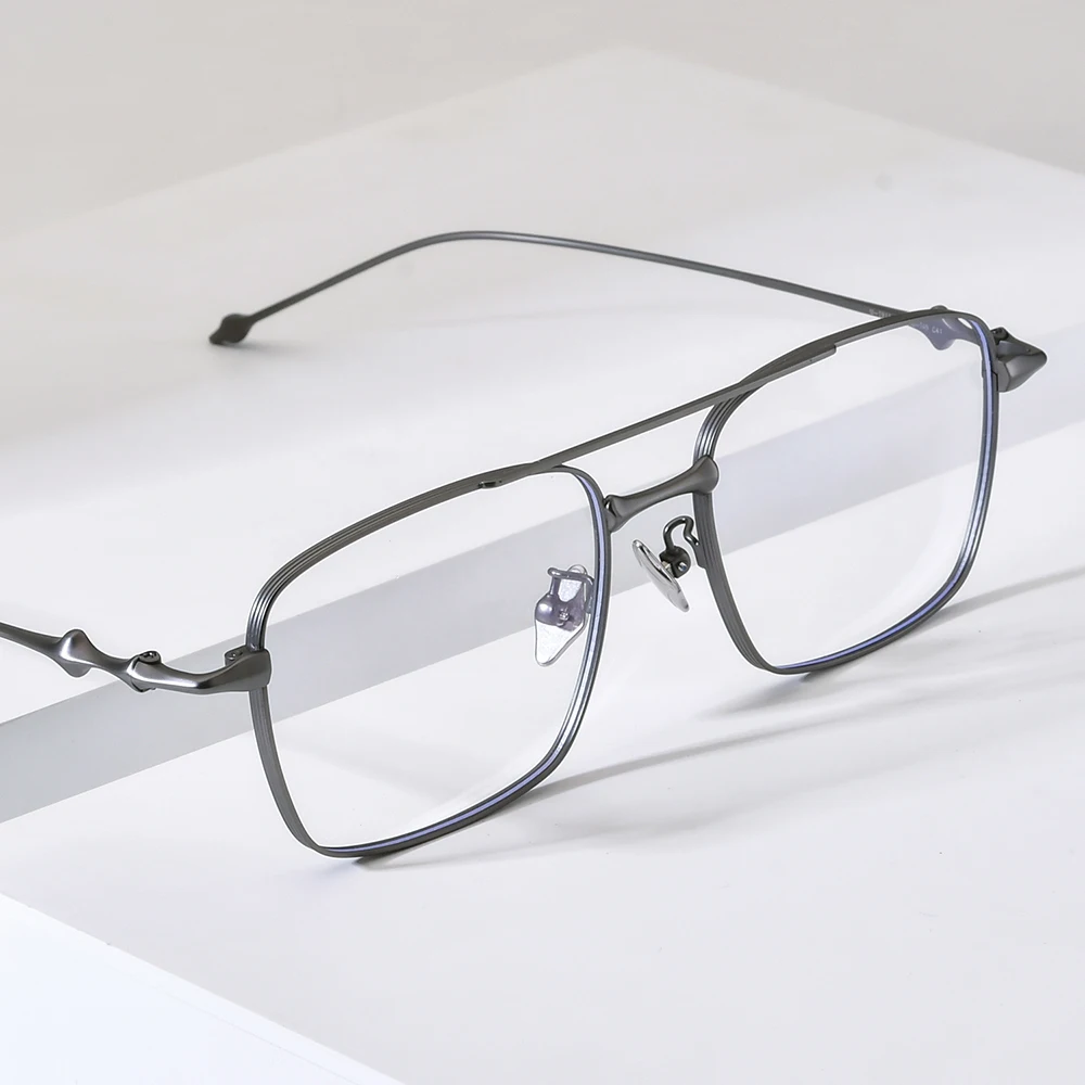 NIANZHEN Titanium Alloy Eyeglasses Frame Women Square Brand Design Glasses Men Ultralight High-Quality Optical Eyewear 1911