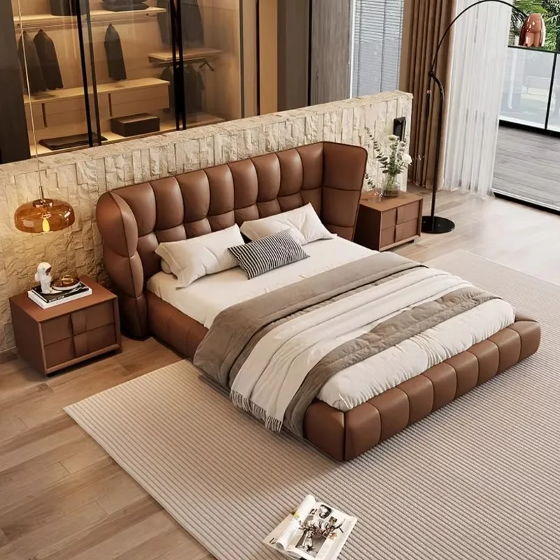 

Роскошные большие кровати для взрослых с органайзером, современные изголовья кроватей, двуспальные кровати размера King Size, мебель для дома Lozko Sypialniane