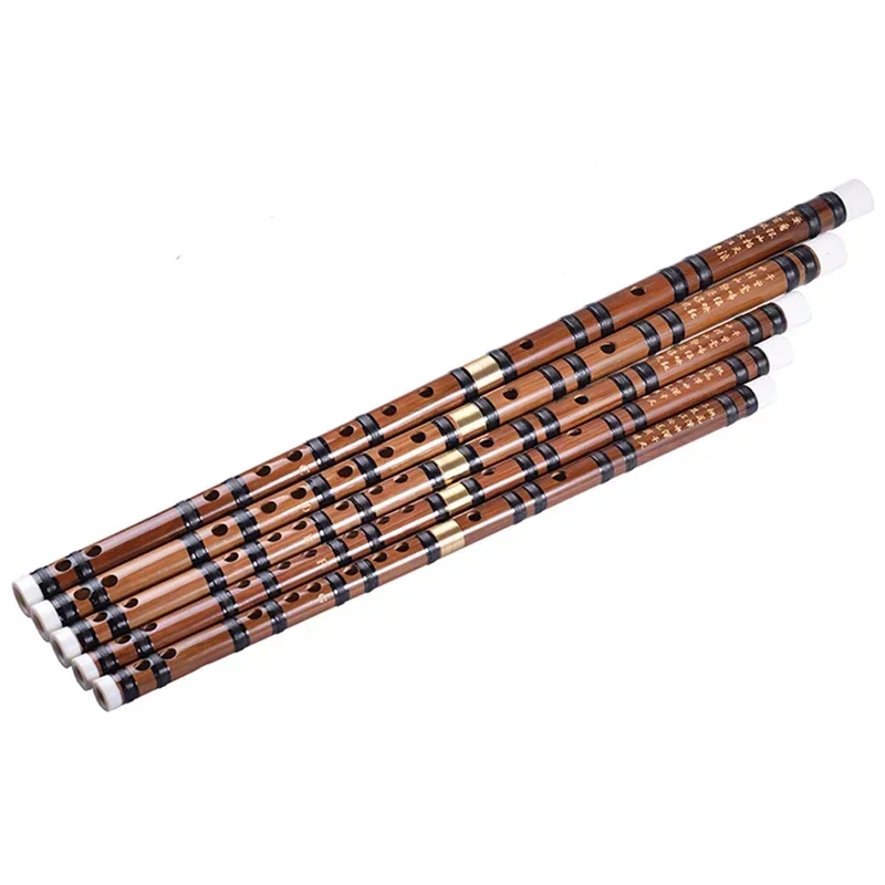 Bitter Bamboo Two-Section Flute Pluggable Dizi Traditional Chinese National Wind Instrument Transverse Flute Beginner Practice