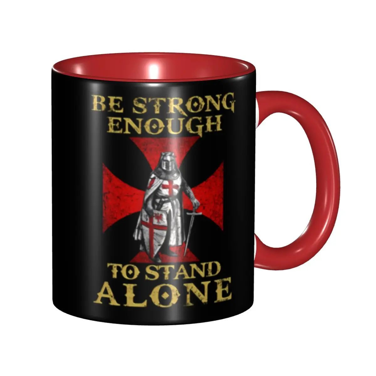 

Knight Templar Crusades Knights Mug Customized Maltese Cross Coffee Ceramic Mug Cup Creative Present