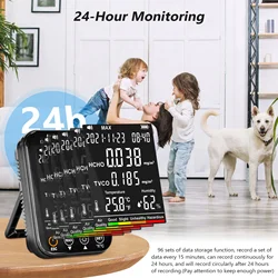 HP-533M Air Environmental Quality Monitor with Sensor, Alarm & Data Storage for Home and Office - Indoor Air Pollution Tester