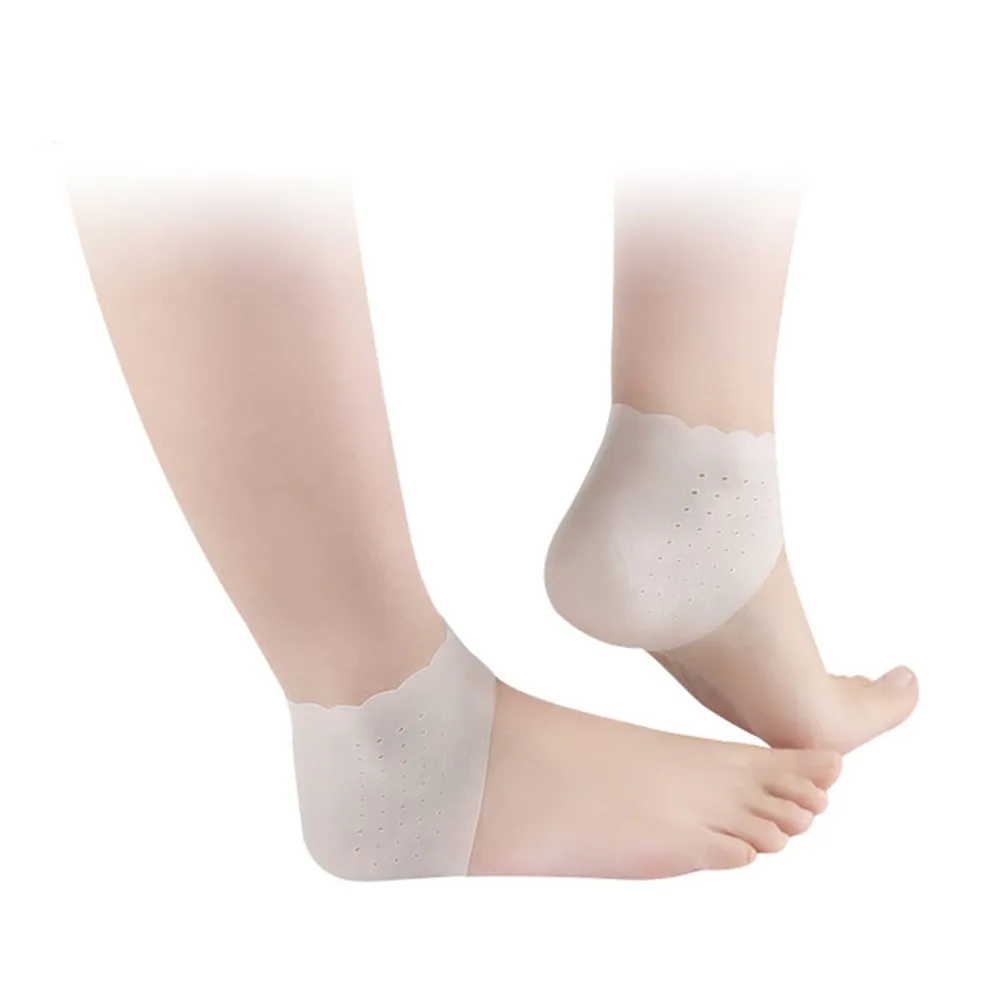 

1 пара защитных гелевых носков для пяток, прозрачные, увлажняющие, дышащие, эластичные, для ухода за ногами, снятия боли при трещинах на пятках