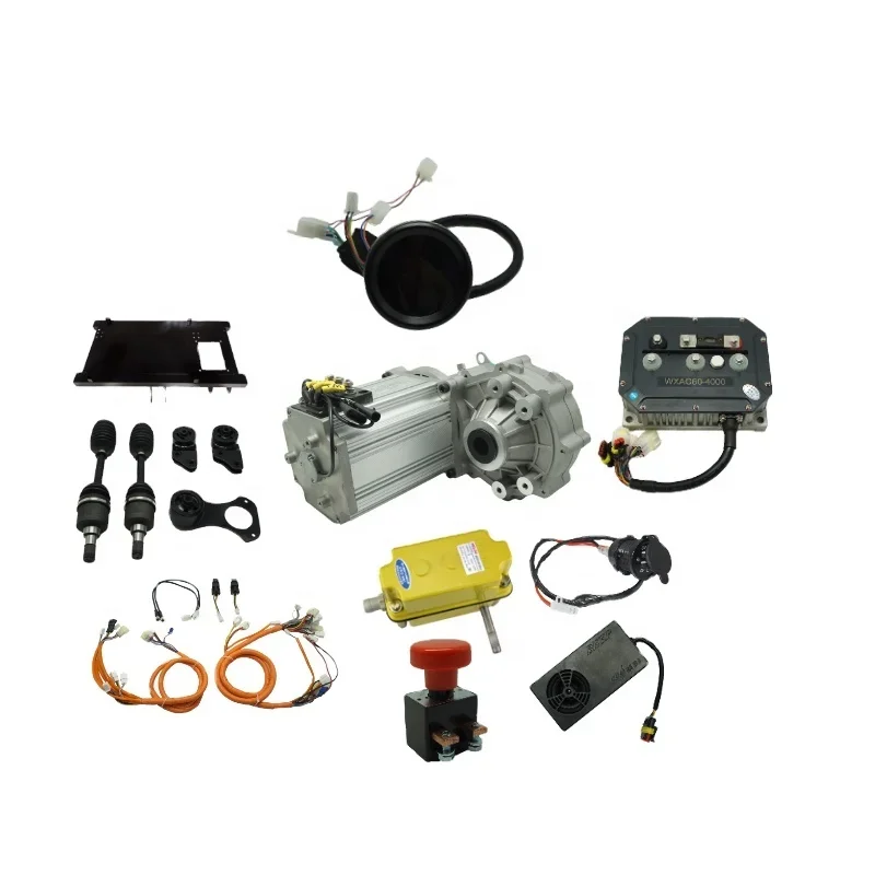 AC 4000W 72V Mid Drive Motor With Gearbox Conversion Kits For E-tuktuk