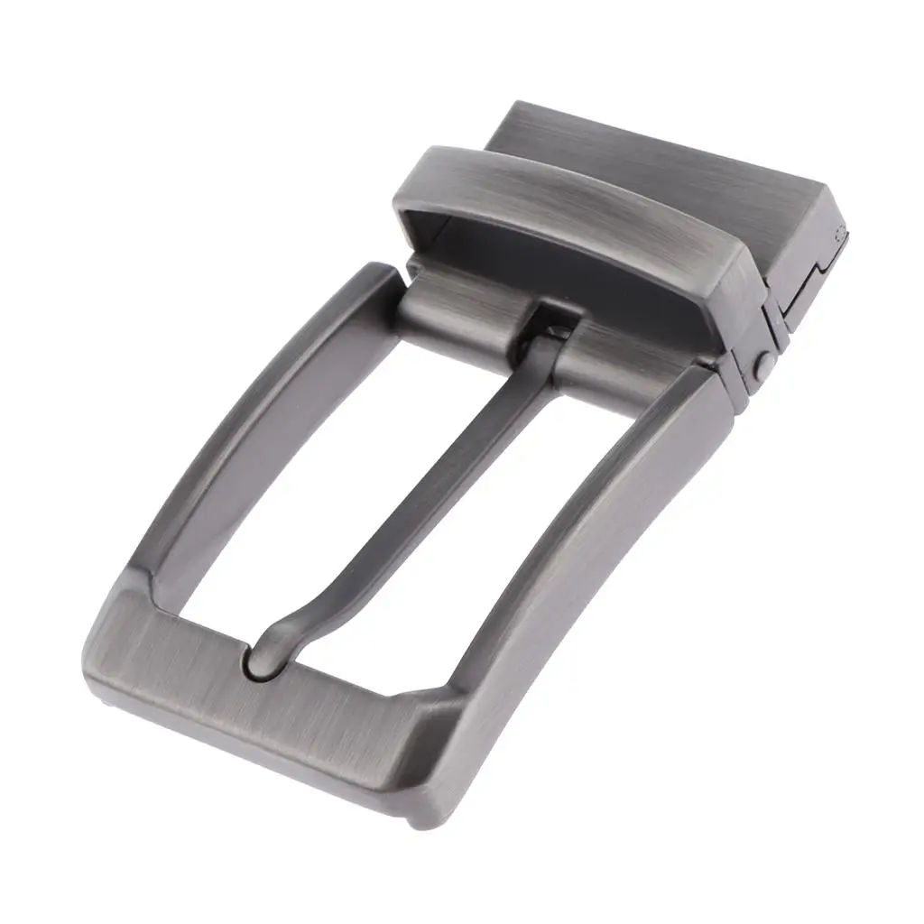 Mens Reversible Metal Alloy Belt Buckles Replacement Pin Buckles Rectangular