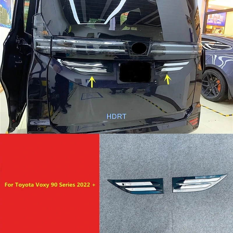 

Car Style Protector Decoration Accessories Exterior Sticker Rear Trunk License Plate Side Trim For Toyota Voxy 90 Series 2022 +