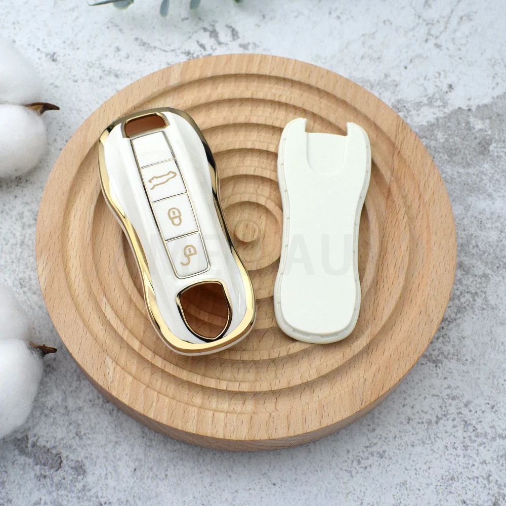 For Panamera Macan Cayenne Cayman Boxster 911 9ya 971 Car Key Case Cover for Porsche Smart Protection Shell Remote Key Cover