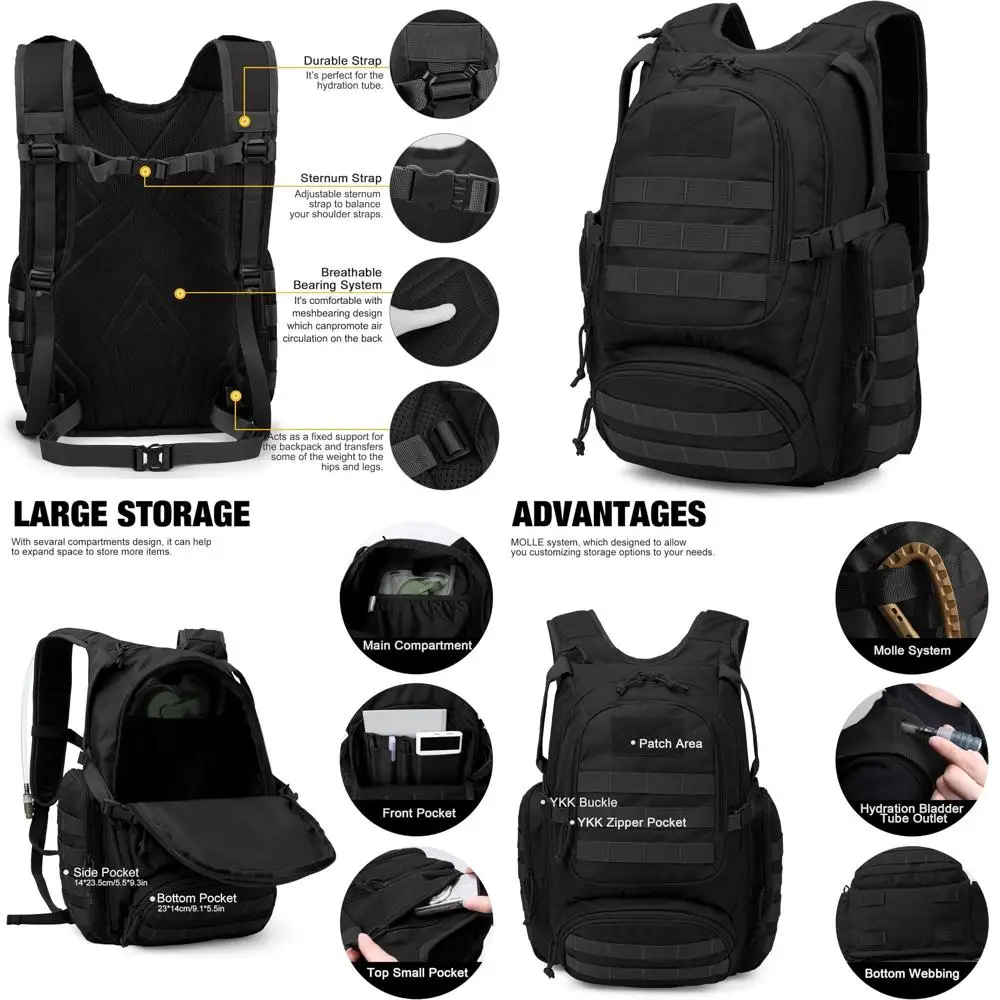 

Тактический рюкзак военного класса на 25 л для походов, кемпинга и путешествий