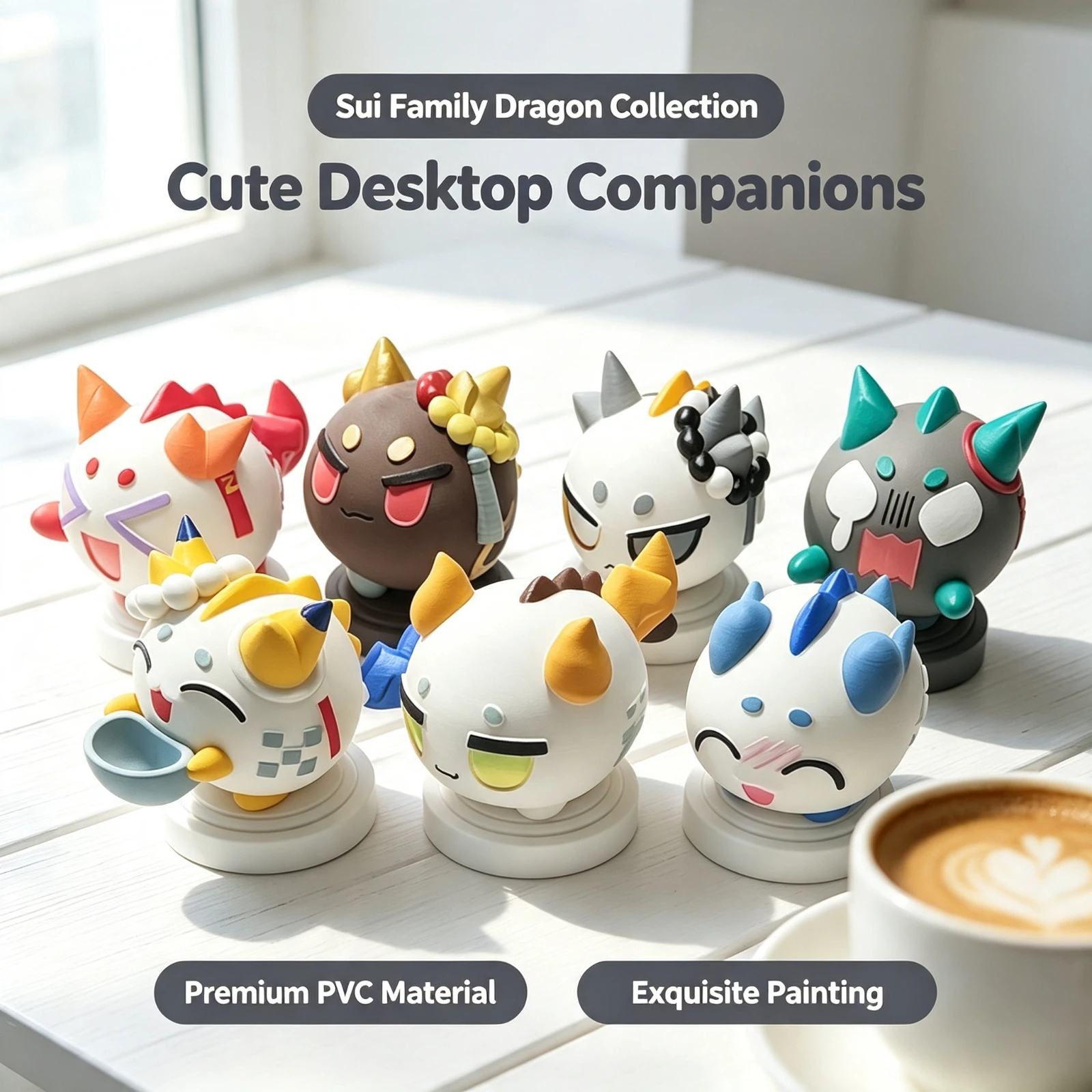 Arknights Endfields Sui Family Dragon, Bubble Stone Base Figure Chongyue, Ling Nian Shu Xi Wang, Cute Anime Toy, Gift For Fans