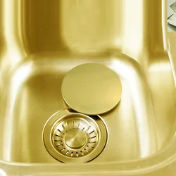 Talea Brushed Golden Kitchen Sink Strainer Cover,11.4CM Waste Filter LidDecor Flat Cover Lid,Sink AccessoryGold-Plated qs135c084