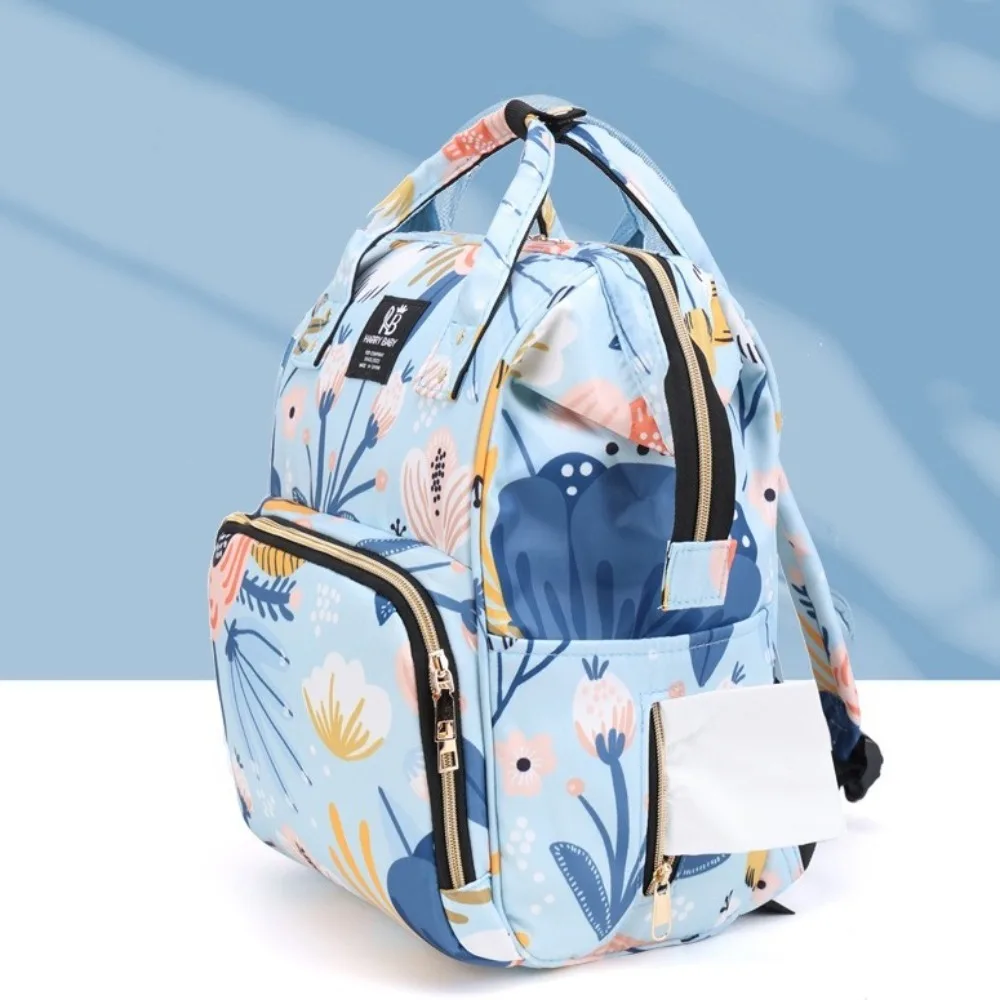 

Portable Print Mummy Bag Multi-function Korean Style Baby Diaper Organizer Large Capacity Diaper Bag Nappy Backpack Outdoor