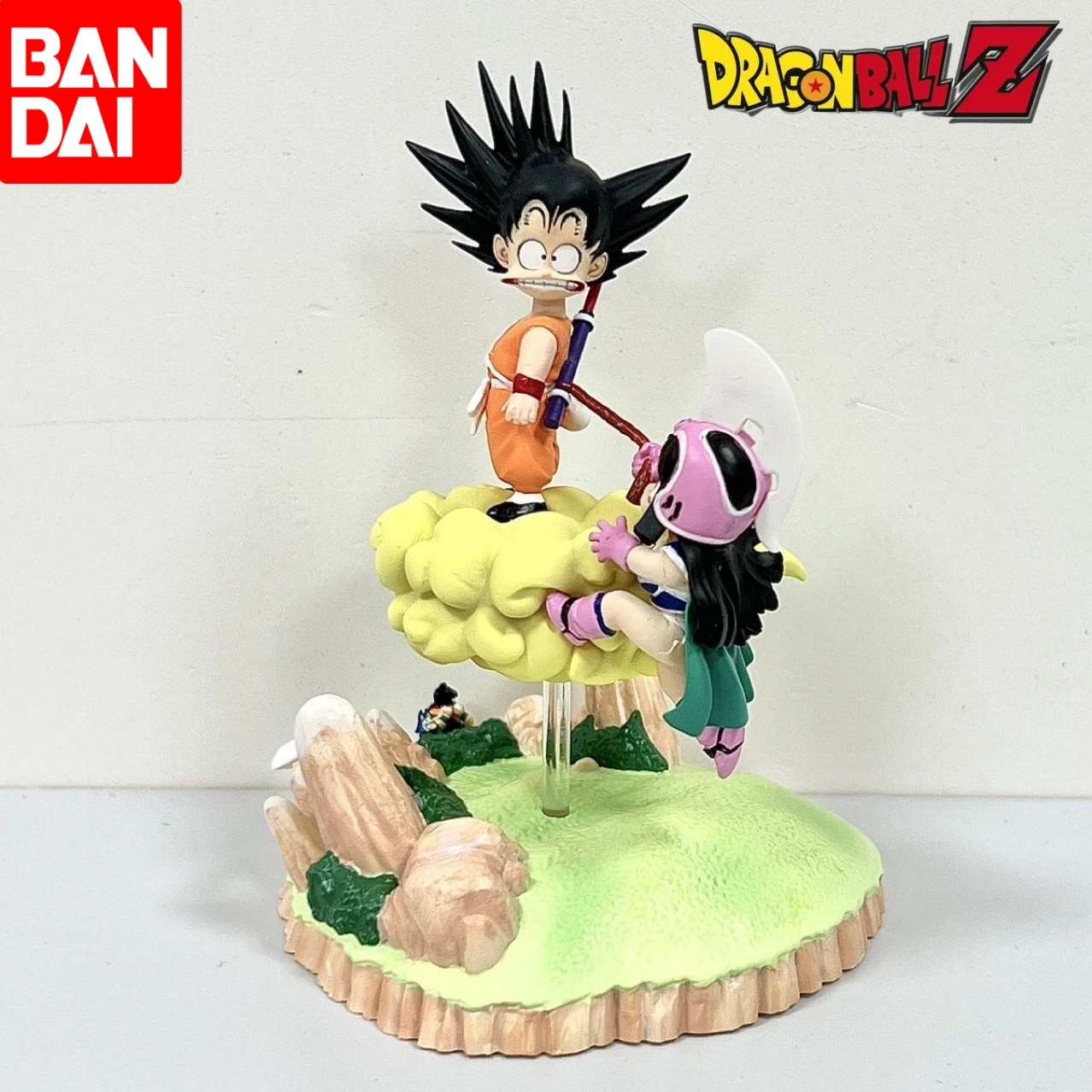 10cm Dragon Ball Son goku Chichi Anime Figure Somersault Cloud Model Dolls Desktop Pvc Action Figures Collections Toys Kids Gift