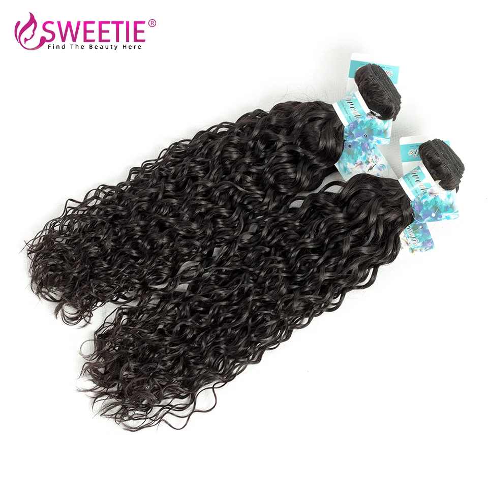 10A Water Wave Bundles Human Hair Bundles Brazilian Natural Human Hair Bundles 8-32 Inch Remy Hair Weave Extensions For Woman